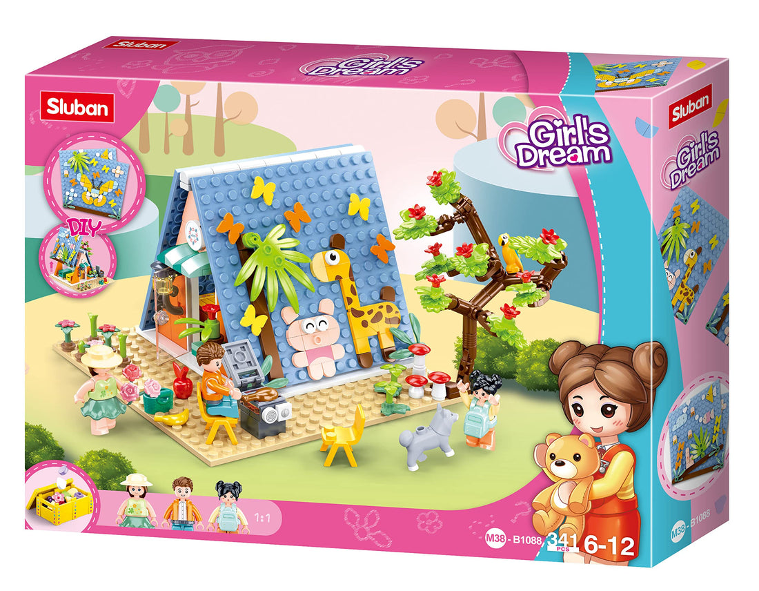 Sluban Camp Girls Building Pieces - 341 Pieces