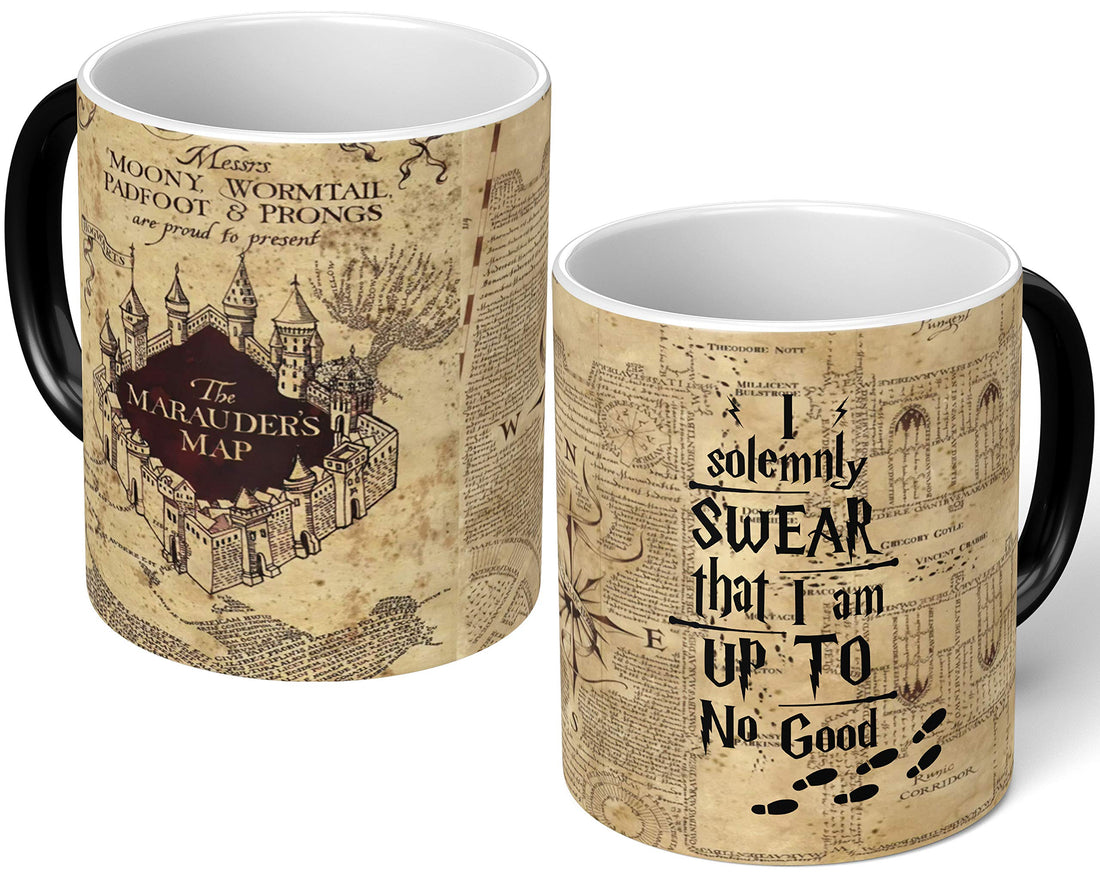 Harry Potter - Marauders Map I Solemnly Swear Heat Changing Wizard Cup Tea Coffee Gift