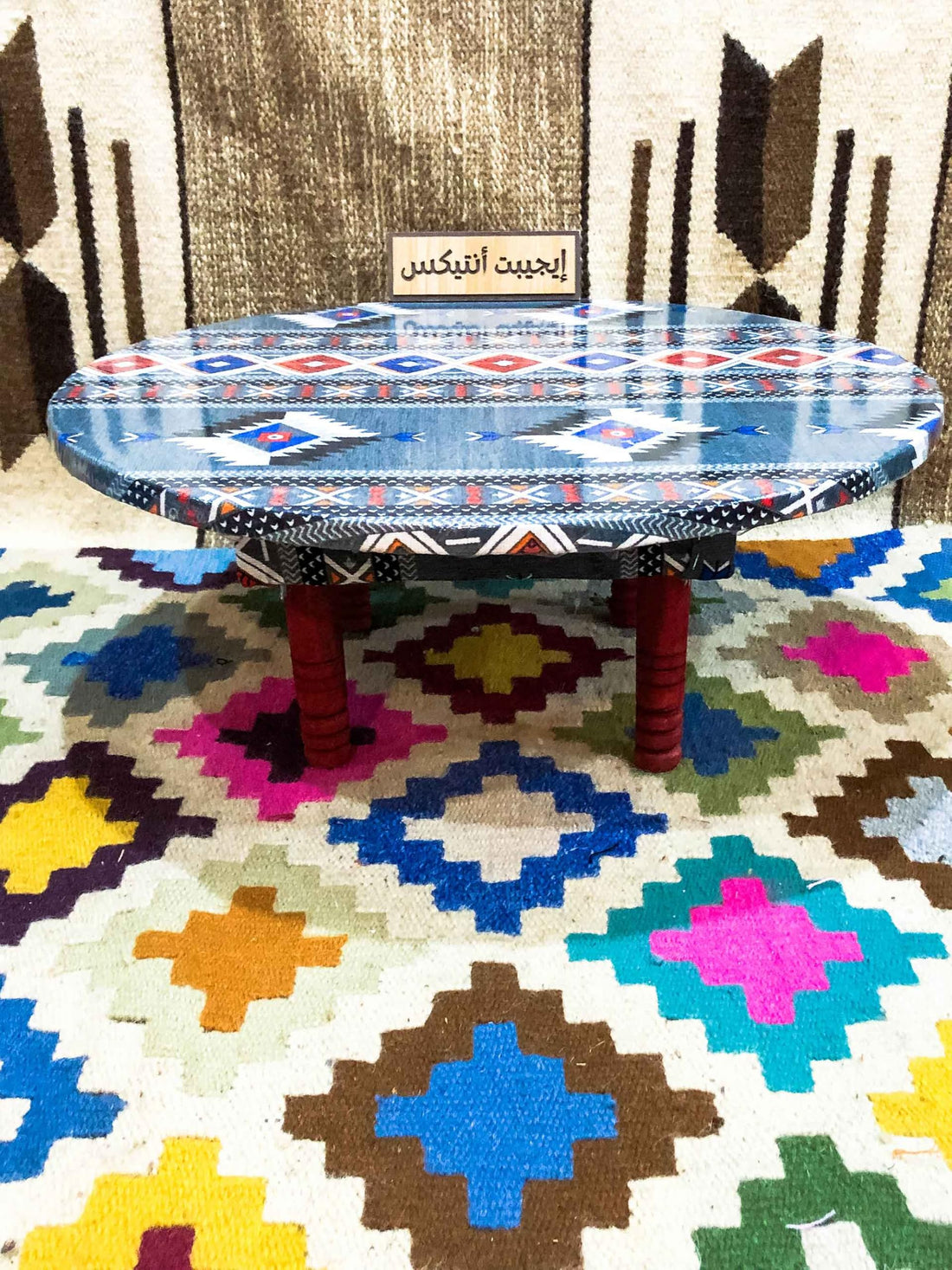 Egypt Antiques Tablia Khayameya Fabric Grey by Antix 100% Handmade