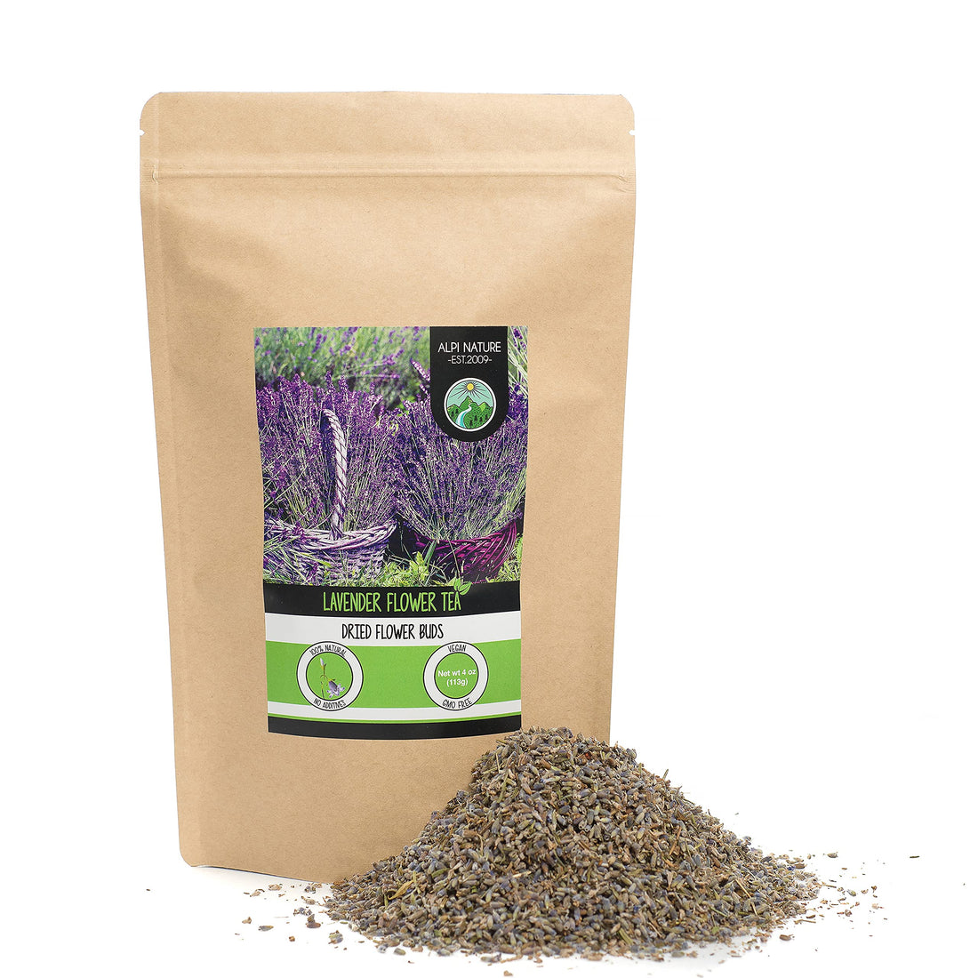 Lavender Flowers (4oz), Lavender Infusion, Lavender Tea, Gently Dried, 100% Pure and Natural, Fragrance-Intensive also for Fragrance Bags or Decoration
