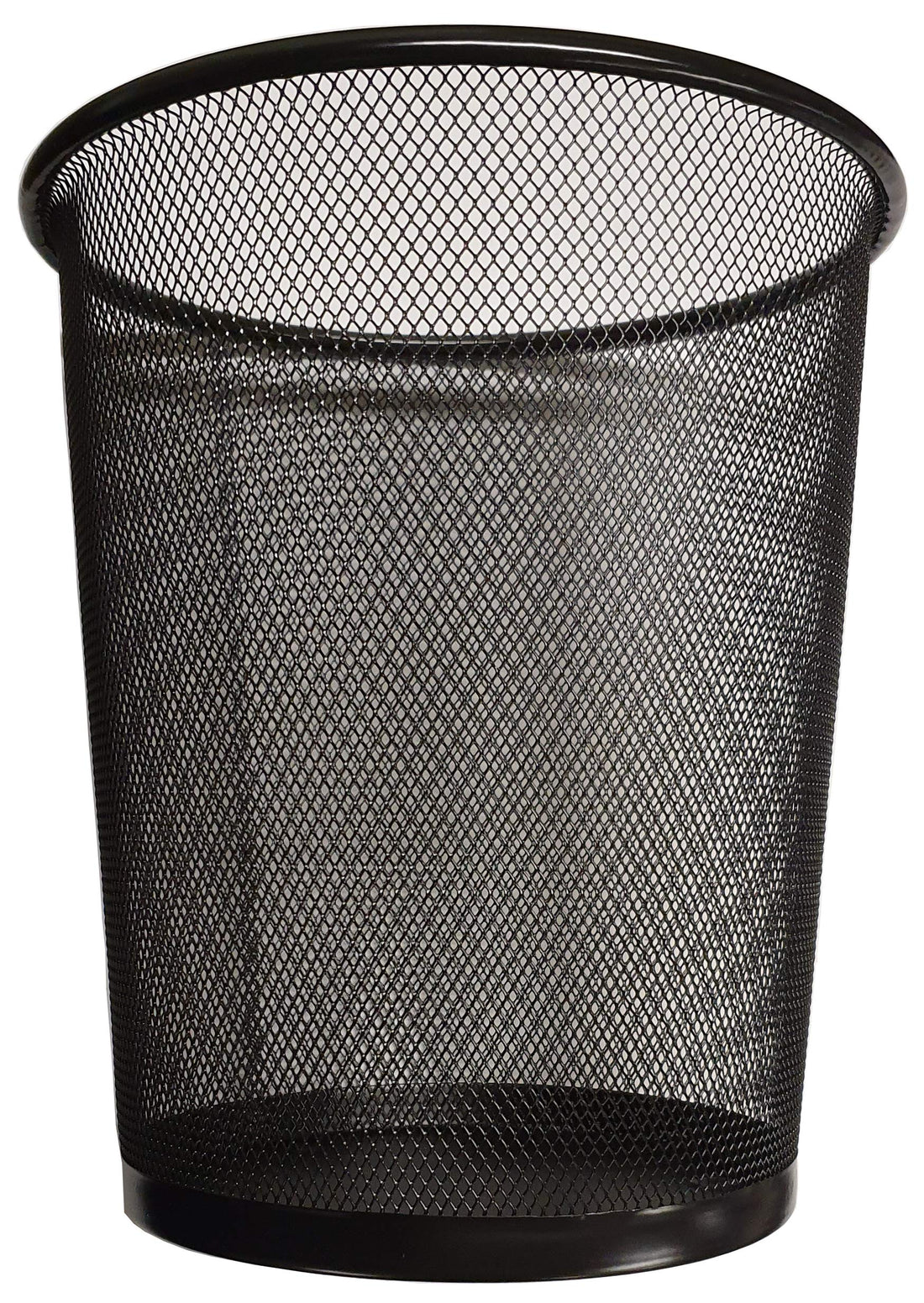 DIVCHI Circular Mesh Wastebasket Trash Can, Waste Basket Garbage Can Bin for Bathrooms, Kitchens, Home Offices, Dorm Rooms(BLACK)