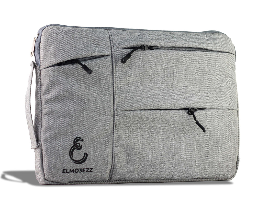Laptop Sleeve Bag Compatible with MacBook Air 15/16 inch M3 A3114 M2 A2941 2023 2024/Pro A1990 A1707,Surface Laptop 15,Dell XPS 15,HP Stream 14, Polyester Vertical Case with Pocket (Gray)