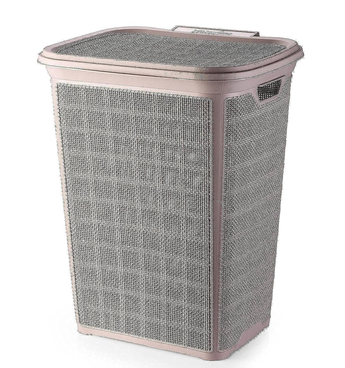 Max Plast Laundry Basket with Cover 60 L 46x38.5x57 Charcoal White Max Plast