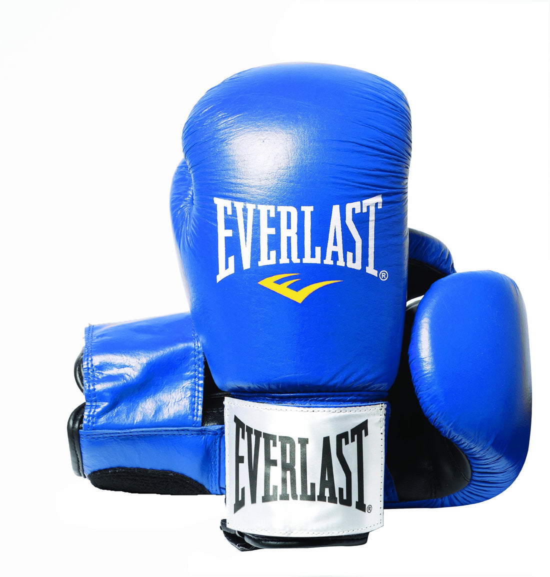 Everlast Fighter Leather Boxing Training Gloves - 8oz, Blue/Black