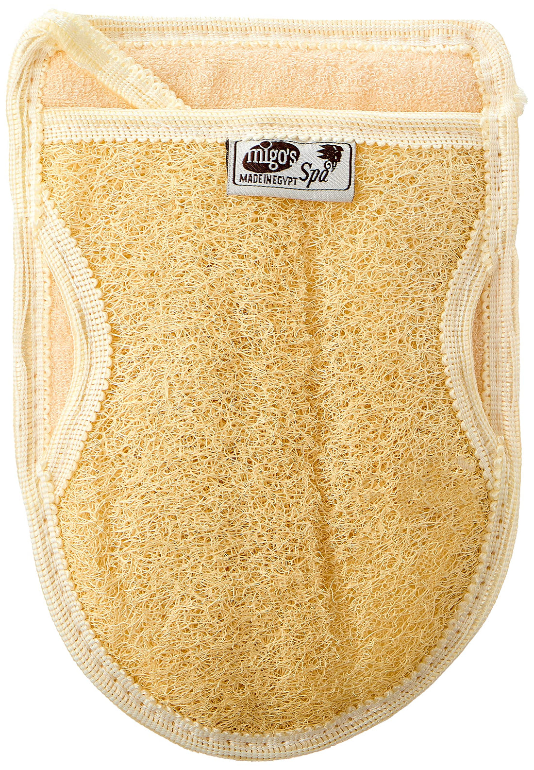 Migo's natural Spa 2 loofah Gove with small opening