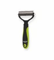 Nunbell Double-Sided Pet Hair Remover, Professional Deshedding Dog Brush, Green