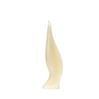 Unscented Off White Flame Candle Pillar 8cm W x 29cm H Burn Time 45-50 Hours