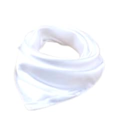 SATIN SILK SKINNY SCARF 50 * 50 CM - WHITE