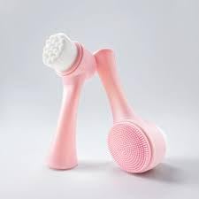 2 in 1 Manual Facial Cleansing Brush, Double Silicone Skin Care Brush for Deep Pore Exfoliation (Simon)