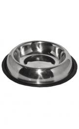 Nunbell Oval Stainless Steel Dog Bowl with Non-Slip Base, 24cm