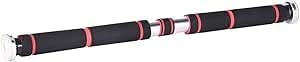 Doorway Pull Up Bar with No Screw Installation,Chrome Steel Pull Up Adjustable Gym Bar With Cushioned Grip (60-100 Cm)