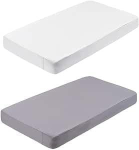 Moro Moro 3 Baby Crib Fitted Sheet Small Grey and White