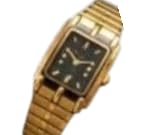 Square Wrist Watch, Gold Color, Waterproof, Metal Strap 22.3cm, Classic, Elegant Design,