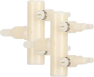 T Shaped Air Hose Regulator, 2 Pieces Air Flow Valve Distributor Splitter Air Pump Special Splitter Valve with Adjustable Switch Fish Tanks Accessories (01)