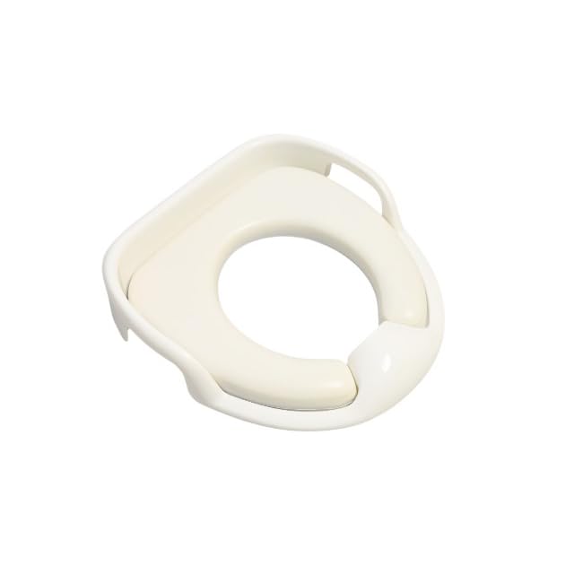 Baby Toilet Training Seat 3 Colors with Safety Side Handles for 1-6 Years Old Children (White, 1 Year to 5 Years)