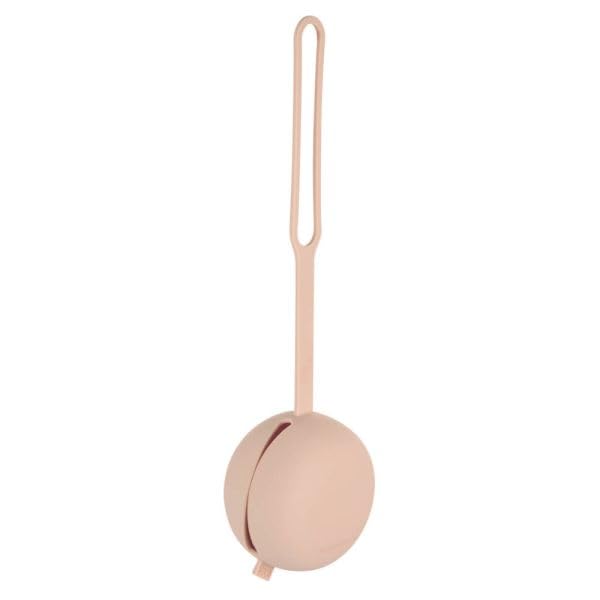 Silicone Pacifier Storage Case, Nude Pink, with Hanging Loop