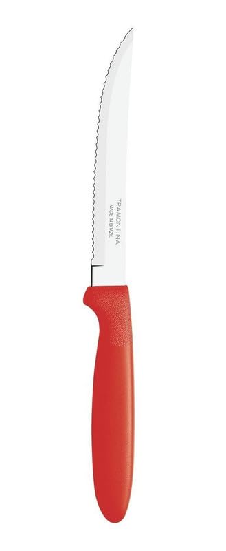 TRAMONTINA Knife, Kitchen Knife for Everyday Cutting – Traditional – BBQ Chef – Polypropylene - Plain Edge – 5-Inch – Orange