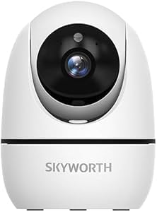 SKY-WORTH H30P 3MP Indoor Security Camera with WiFi 6 Color Night Vision 360° Rotation with Microphone and Speaker