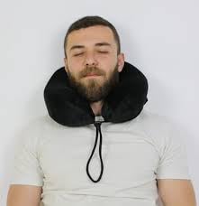 Max Comfort Medical Travel Neck Pillows American Memory Foam Neck Pillows, Soft Slow Rebound Travel Pillow, Solid Cervical Travel Neck for Neck Health Care, Fast Shipping (Black, 29 x 12 x 31cm)