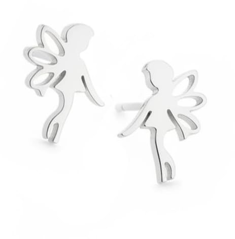 Earrings Fairy Stud Cute and Style Gift For Women Birthday Christmas Party Summer Holiday Valentine's Day -Stainless Steel 18K gold Plating