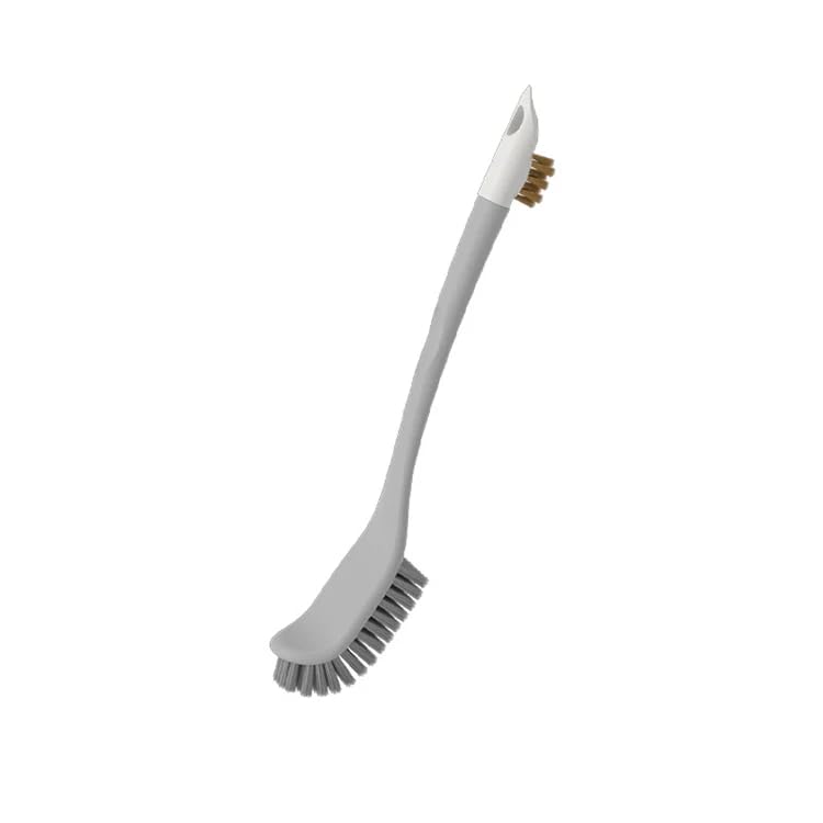 Next store Shots Cleaning Brush Double Side Soft Brush and Copper Bristle Side for Sole Removal of Dirt and Grease Easily and Effectively, Practical and High Quality Tool (Grey)