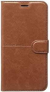 High-quality leather case to fully protect the phone, 360 degrees, foldable, compatible with Realme 5 / 5s / 5i / 6i / C3 / Narzo 10A (Brown)