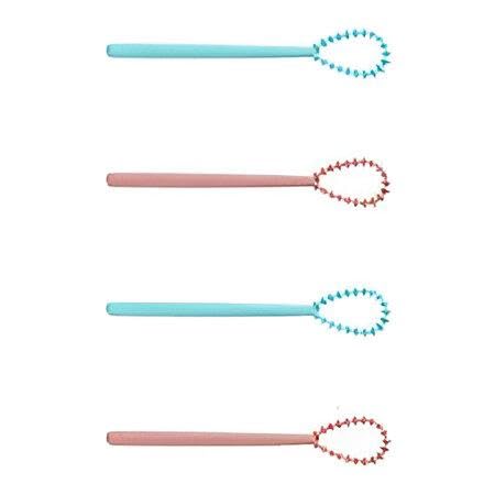 Kitchen Whisk - Simple manual mini tool for blending cream sauce, sweet syrups, baking mixes, honey and cake toppings, lightweight stirring accessory handy for bakers and home chefs daily (4pcs)