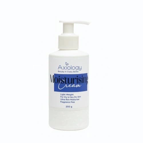 Axiology Moisturising Cream, Light Weight, for Dry to Very Dry Skin, Fragrance Free, 250g