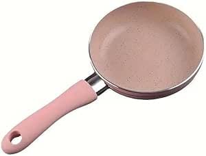 Granite Mini Nonstick Frying Pan - Scratch Resistant - Multiple Sizes 12cm/14cm Frying Pan Cooking Pot for Kitchen (Pink, 12)