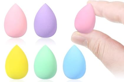 3 Pcs Small Mini Beauty Blender Bulk Makeup Sponge For Face Multi-Colored Makeup Sponges For Foundation,Blending Wet & Dry Use All Type Of Skin