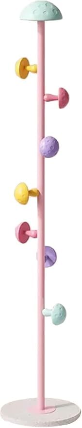 Kids Coat Hanger Metal Tree Freestanding Coat Hanger with Sturdy Round Base for Small Rooms Entryway Clothes Hat Bag