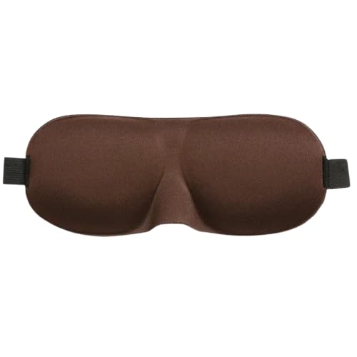 MySouqEg Store 3D Sleep Mask Light Blocking Eye Mask for Sleeping Eyeshade Travel Sleep mask with Adjustable Strap for Man/Women For Office, Home, Camping, Airplanes and Travel Use (Coffee)
