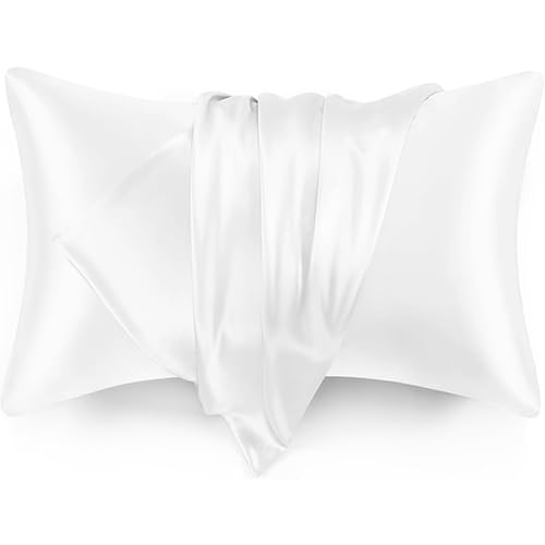 Snooze, Satin Pillowcase for Hair and Skin, 48 * 70 cm, White