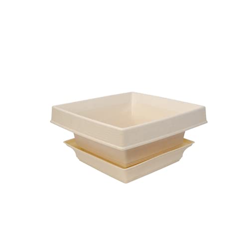 El Helal & Star | Romanian Plant Pot Square 40cm Small Beige