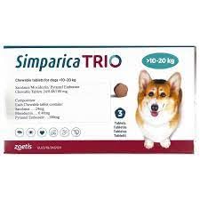 Zoetis Simparica TRIO 10-20kg one tablet