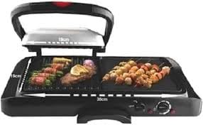 KB1050 Sandwich Maker with Grill, 1600W, Black Silver