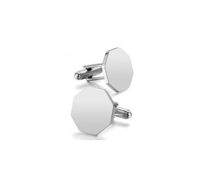 Cufflink Set, Silver, Gold, Rose Gold, Black, 8 Pairs, Oval and Rectangular Designs