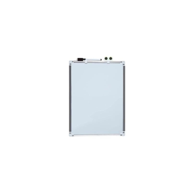 Double Sided Whiteboard With Aluminum Frame & Pen, 35 X 25 Cm - White Silver
