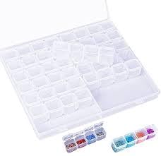 56 Slots Organizer Box with Secure Clip Lid - Multi Use for Storage Accessories and Small Tools