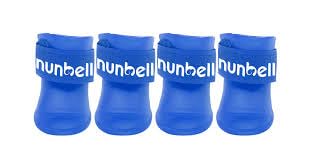 Nunbell Pet Dog Boots, Small Size, 4.3x3.3cm,1-2KG, Protective Paw Shoes, 4 Pack(Blue)