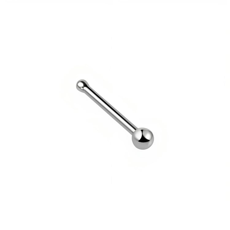 Everyday Wear Pierced Ball Nose Pin Stud for Women and Girls silver color piercing