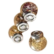 Spice Set 4 Pieces - Clear Jar with Airtight Lid for Easy Preservation and Quick Access