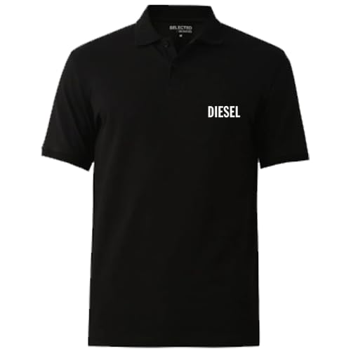 Diesel Classic Black Polo Shirt, Cotton, Short Sleeve