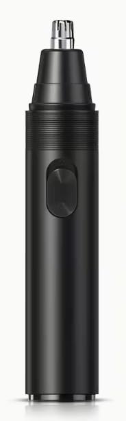 GERTZY Manual Nose Hair Trimmer, Stainless Steel Head, Portable Battery-Powered Facial Hair Removal Device for Men and Women, Black