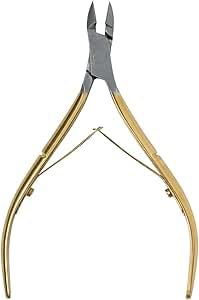 Professional Cuticle Nippers Stainless Steel Nail Clipper with Long Handle, Precision Cuticle Cutter Trimmer for Manicure Pedicure, Sharp Durable Ergonomic Nail Care Tool for Home and Salon Use