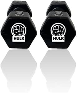 Hulk Dumbbell Set 2 Kg - Solid Rubber (2 Pieces)