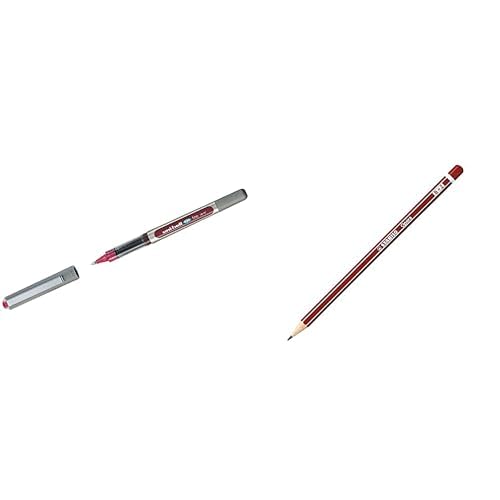 Stationery Bundle: Uni-ball Eye Fine Pen Wine Red + Stabilo Opera B Pencil