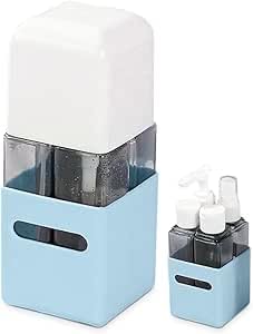 Travel Bottles 4 In 1 Set Refillable Toiletry Dispenser Leak Proof Portable Containers for Shampoo Conditioner Lotion Body Wash Compact Travel Accessories Y-85 (Gray)