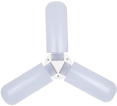 E27 LED Foldable three-leaf fan bulb Blade Angle Adjustable Ceiling Lamp Room Light_ with two years guarantee of satisfaction and quality