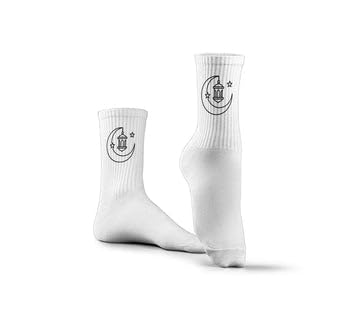 Glow Cotton Crew Socks for Men & Women, Breathable Athletic Sports Socks, Moisture Wicking Cushioned Running Gym Casual Socks havana